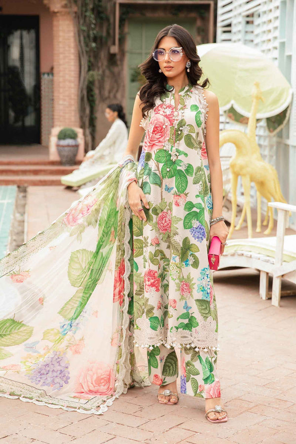 3 Piece Unstitched Printed Suit | MPT-2210-A Maria B