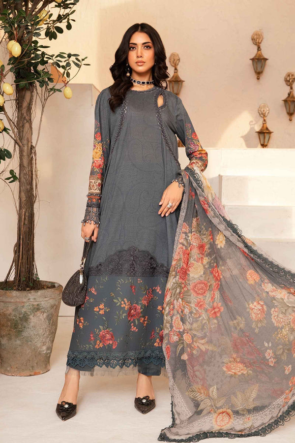 3 Piece Unstitched Printed Suit | MPT-2202-B Maria B