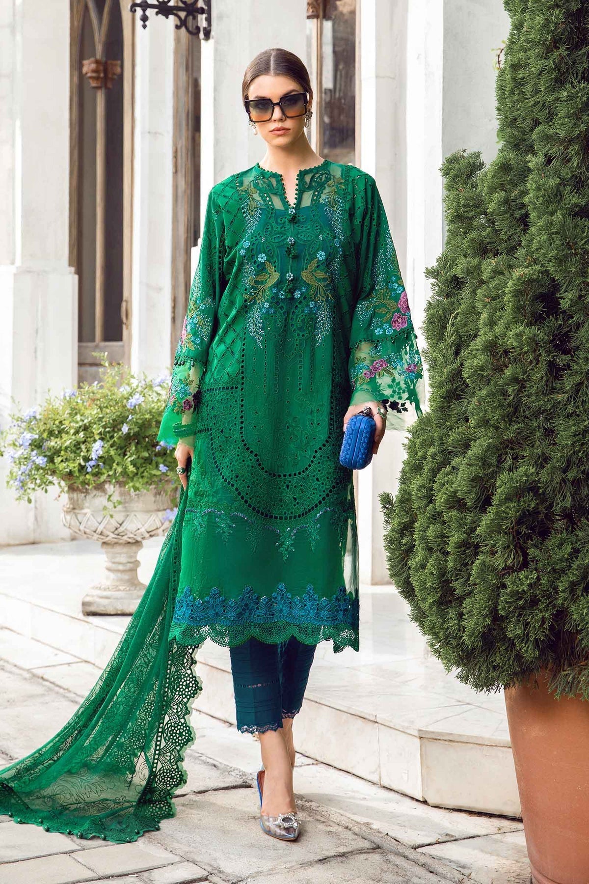 3 PIECE - UNSTITCHED SUIT | EID LAWN-24-02 Maria B