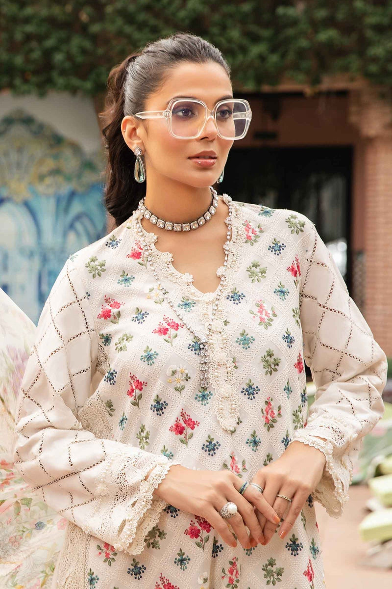 3 Piece Unstitched Printed Suit | MPT-2203-A Maria B