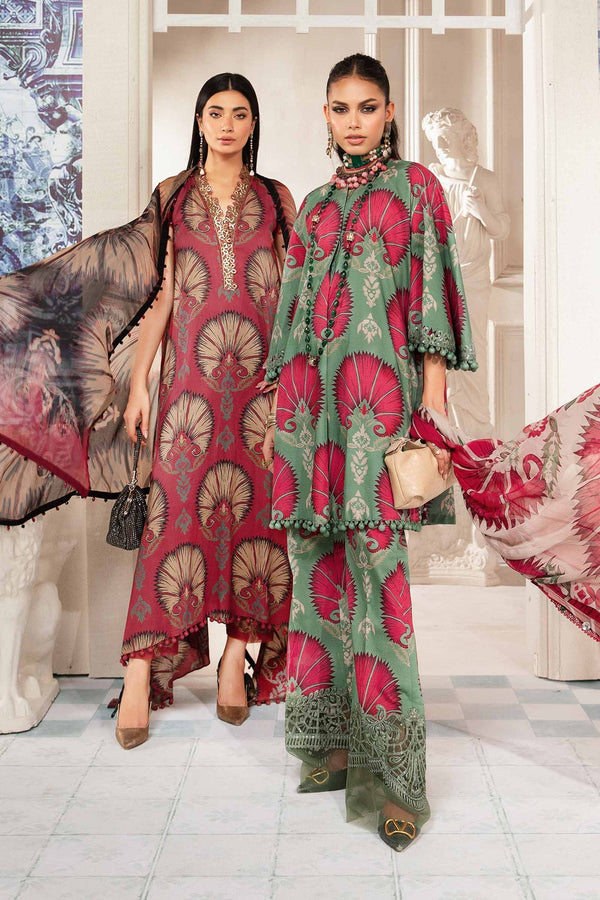 3 Piece Unstitched Printed Suit | MPT-2209-A Maria B