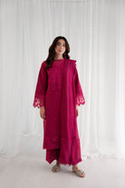 BERRY HOT PINK SET / EID 2024 PRET-NPA3-24416 Zaib