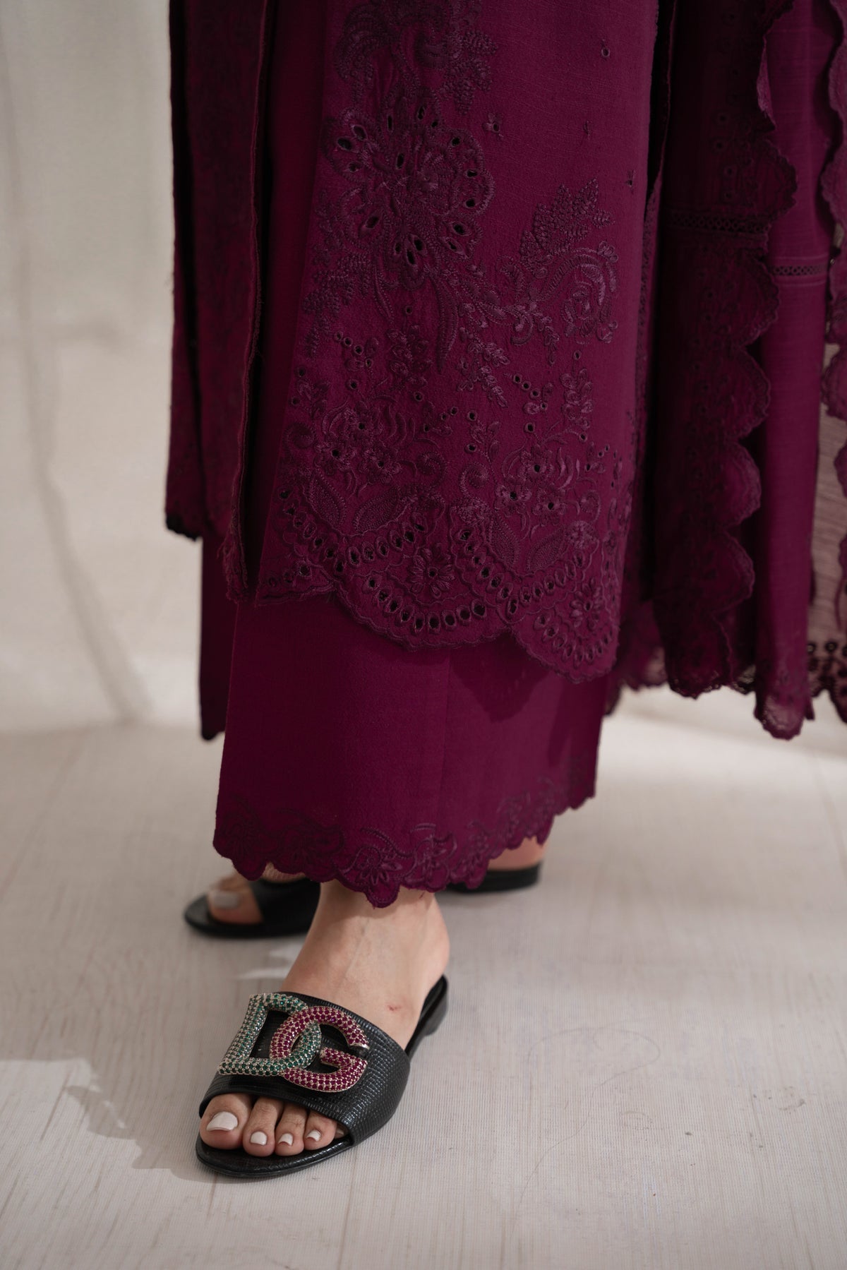 DEEP PLUM SET / EID PRET 2024 NPA3-24415 Zaib