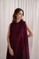 DEEP PLUM SET / EID PRET 2024 NPA3-24415 Zaib