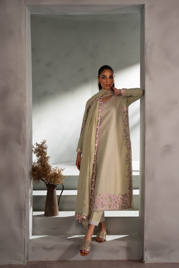 PISTACHIO EMBROIDERED 3PCS (NPA3-24419) Zaib