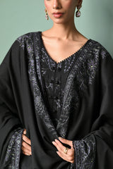 BLACK LUXURY EMBROIDERED KARANDI SET