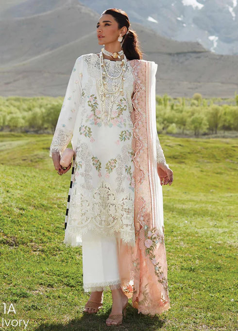 Crimson Embroidered Lawn Suits Unstitched 3 Piece CR23L 1A - Summer Collection