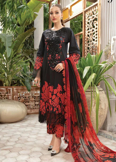 M Prints By Maria B Embroidered Lawn Suits Unstitched 3 Piece MB23MPE 9B